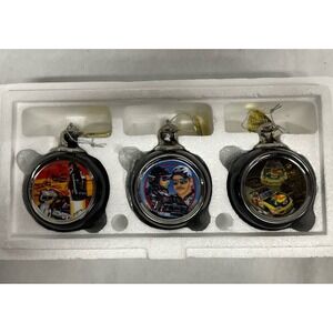 VTG Dale Earnhardt 3 Ornaments Hamilton Collection Man On Mission Hooked Up